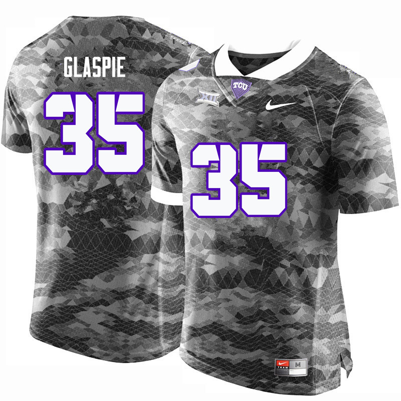 Men #35 Armanii Glaspie TCU Horned Frogs College Football Jerseys-Gray - Click Image to Close
